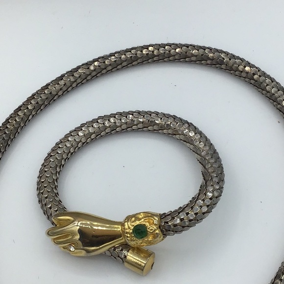 Vintage DL Auld Mesh Necklace with hand clasp plus rare bracelet. - Picture 7 of 12